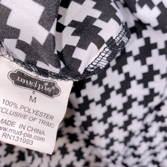 Mudpie black & white prep shirt dress size medium - Picture 6 of 7